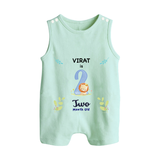 Make The Second Month Unforgettable With Our Exclusive Customized Romper Suit For Babies - MINT GREEN - 0 - 5 Months Old (Chest 18")