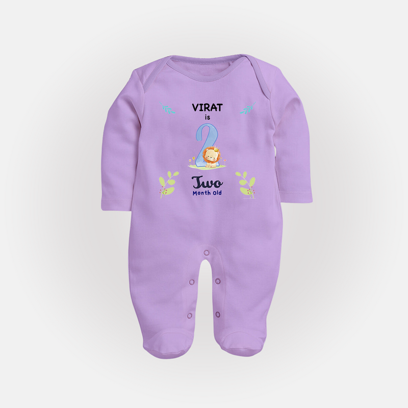 Make The Second Month Unforgettable With Our Exclusive Customized Sleep Suit For Babies - LILAC - New Born (Chest 7.5")