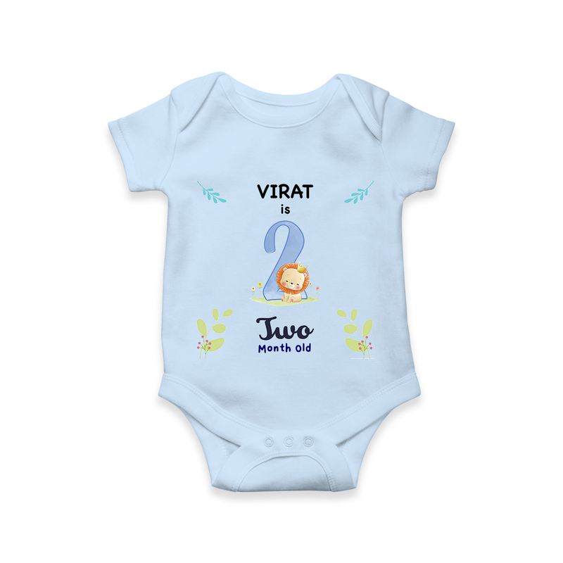 Make The Second Month Unforgettable With Our Exclusive Customized Romper For Babies - BABY BLUE - 0 - 3 Months Old (Chest 16")