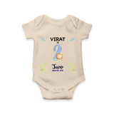 2 Month Milestone Baby Bodysuit Outfit | Personalized Romper/Onesie | Perfect for Photoshoots - IVORY - New Born (Chest 14")