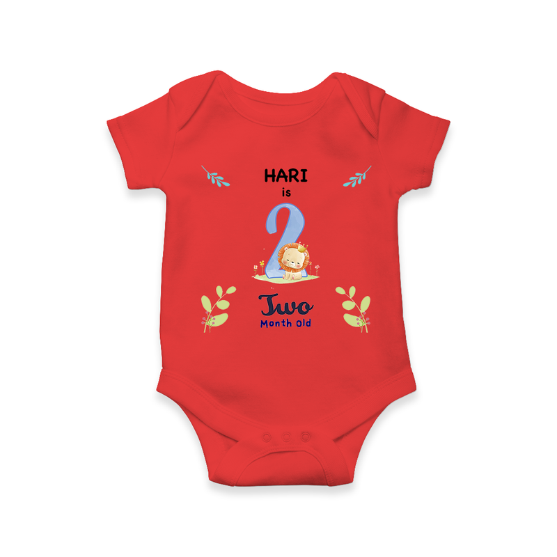 Celebrate The 2nd Month Birthday Custom Romper/ Onesie, Personalized with your little one's name