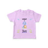 Make The Second Month Unforgettable With Our Exclusive Customized T-Shirt For Babies - LILAC - 0-5 Months Old (Chest 17")