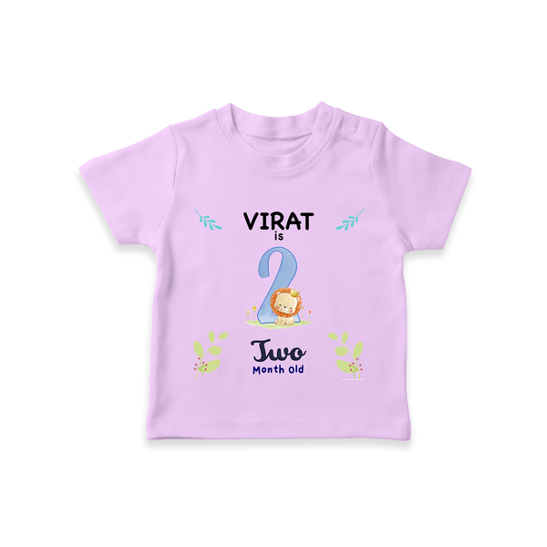 2 Month Milestone Baby T-Shirt Outfit | Personalized T-Shirt | Perfect for Photoshoots - LILAC - 0-5 Months Old (Chest 17")