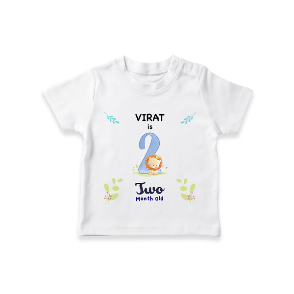 Make The Second Month Unforgettable With Our Exclusive Customized T-Shirt For Babies - WHITE - 0-5 Months Old (Chest 17")