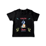 2 Month Milestone Baby T-Shirt Outfit | Personalized T-Shirt | Perfect for Photoshoots - BLACK - 0-5 Months Old (Chest 17")