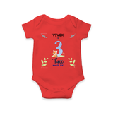 Celebrate The 3rd Month Birthday Custom Romper/ Onesie, Personalized with your little one's name