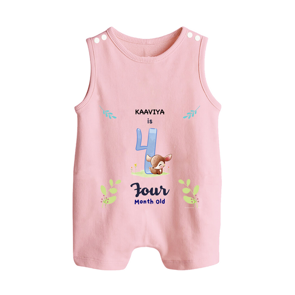 Make The Fourth Month Unforgettable With Our Exclusive Customized Romper Suit For Babies - BABY PINK - 0 - 5 Months Old (Chest 18")