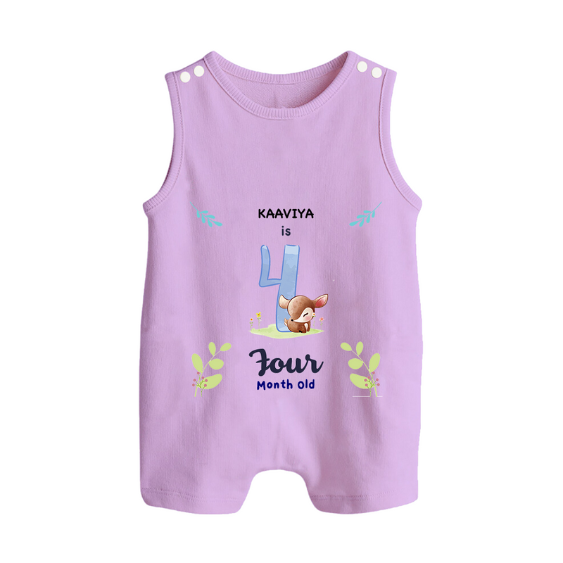 Make The Fourth Month Unforgettable With Our Exclusive Customized Romper Suit For Babies - LILAC - 0 - 5 Months Old (Chest 18")