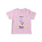 Make The Fourth Month Unforgettable With Our Exclusive Customized T-Shirt For Babies - PINK - 0-5 Months Old (Chest 17")