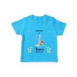 Make The Fourth Month Unforgettable With Our Exclusive Customized T-Shirt For Babies - SKY BLUE - 0-5 Months Old (Chest 17")