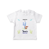 Make The Fourth Month Unforgettable With Our Exclusive Customized T-Shirt For Babies - WHITE - 0-5 Months Old (Chest 17")