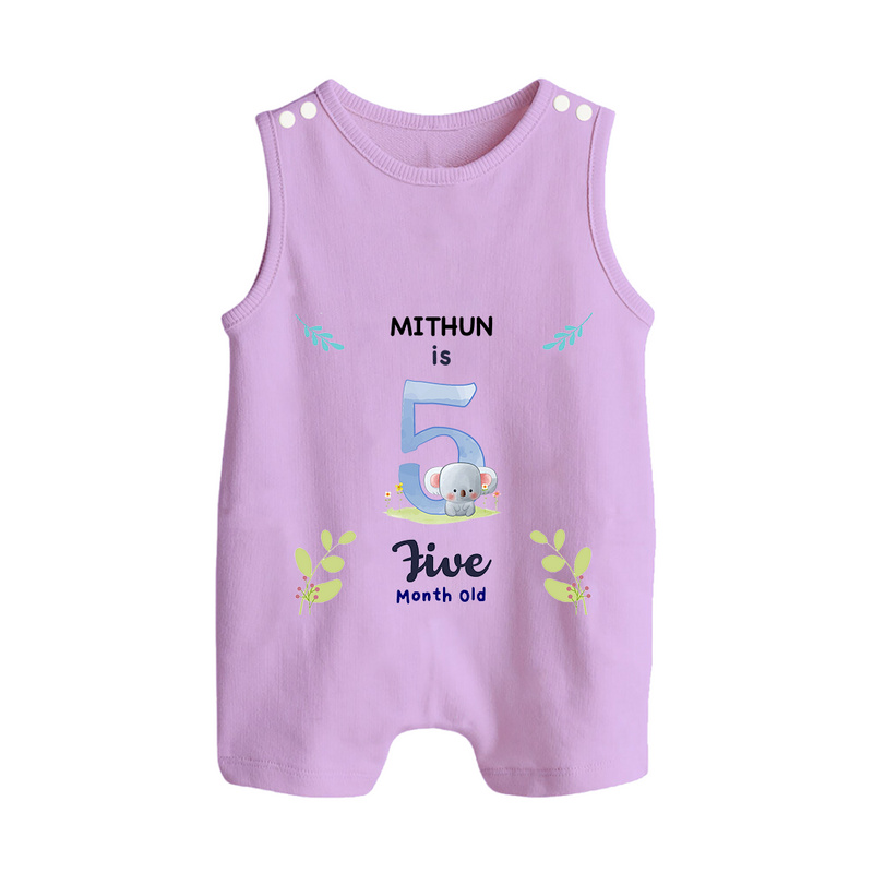 Make The Fifth Month Unforgettable With Our Exclusive Customized Romper Suit For Babies - LILAC - 0 - 5 Months Old (Chest 18")