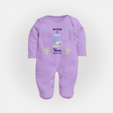 Make The Fifth Month Unforgettable With Our Exclusive Customized Sleep Suit For Babies - LILAC - New Born (Chest 7.5")