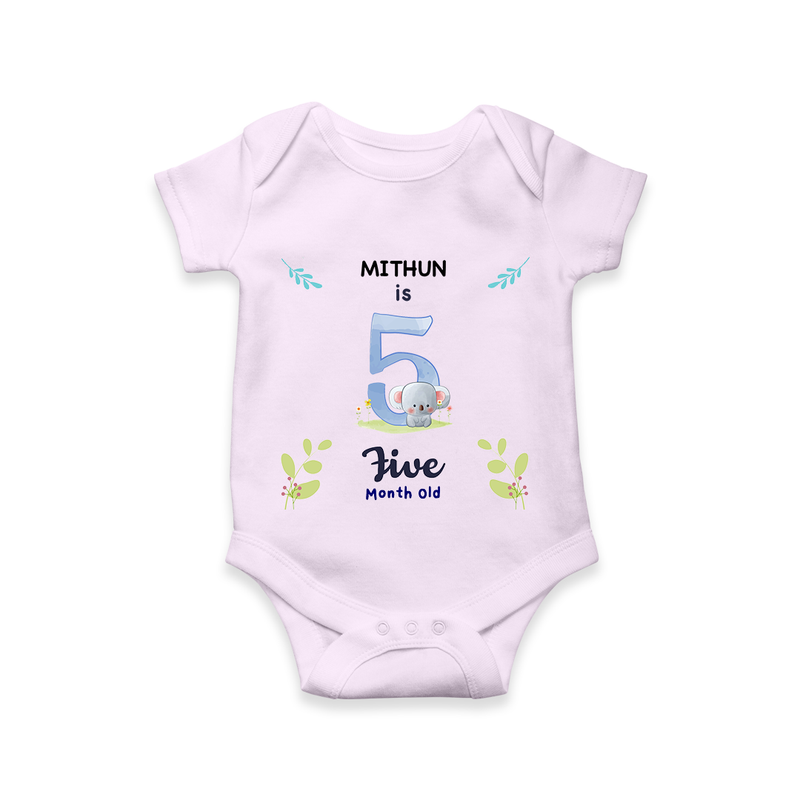 Make The Fifth Month Unforgettable With Our Exclusive Customized Romper For Babies - LILAC - 0 - 3 Months Old (Chest 16")