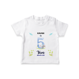 "Celebrate your kids 5th month"  - Personalized TShirt  - WHITE - 0 - 5 Months Old (Chest 17")