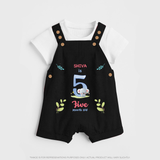 Make The Fifth Month Unforgettable With Our Exclusive Customized Dungaree Set For Babies - BLACK - 0 - 5 Months Old (Chest 18")