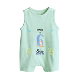 Make The Sixth Month Unforgettable With Our Exclusive Customized Romper Suit For Babies - MINT GREEN - 0 - 5 Months Old (Chest 18")