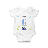 Make The Sixth Month Unforgettable With Our Exclusive Customized Romper For Babies - WHITE - 0 - 3 Months Old (Chest 16")