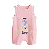 Make The Seventh Month Unforgettable With Our Exclusive Customized Romper Suit For Babies - BABY PINK - 0 - 5 Months Old (Chest 18")