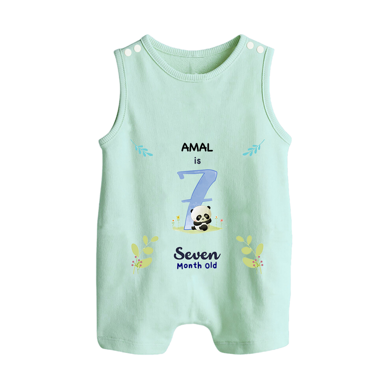 Make The Seventh Month Unforgettable With Our Exclusive Customized Romper Suit For Babies - MINT GREEN - 0 - 5 Months Old (Chest 18")