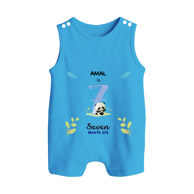 Make The Seventh Month Unforgettable With Our Exclusive Customized Romper Suit For Babies - ROYAL BLUE - 0 - 5 Months Old (Chest 18")