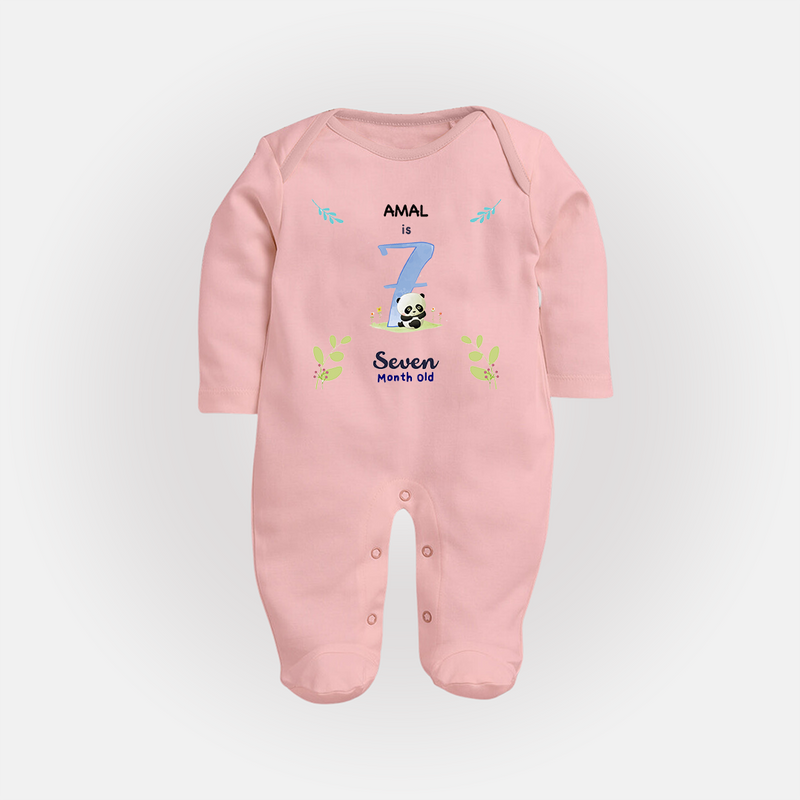 Make The Seventh Month Unforgettable With Our Exclusive Customized Sleep Suit For Babies - BABY PINK - New Born (Chest 7.5")