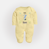 Make The Seventh Month Unforgettable With Our Exclusive Customized Sleep Suit For Babies - PASTEL YELLOW - New Born (Chest 7.5")