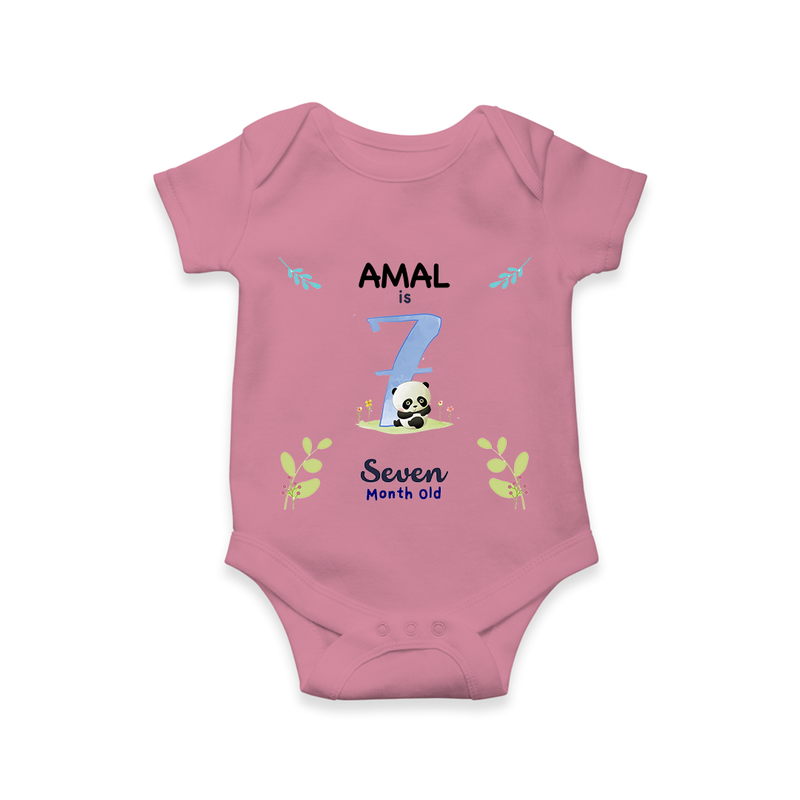 7 Month Milestone Baby Bodysuit Outfit | Personalized Romper/Onesie | Perfect for Photoshoots - ONION - New Born (Chest 14")