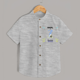 7 Month Milestone Baby Shirt Outfit | Personalized Shirt | Perfect for Photoshoots - GREY - 0 - 6 Months Old (Chest 23")