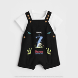 Make The Seventh Month Unforgettable With Our Exclusive Customized Dungaree Set For Babies - BLACK - 0 - 5 Months Old (Chest 18")