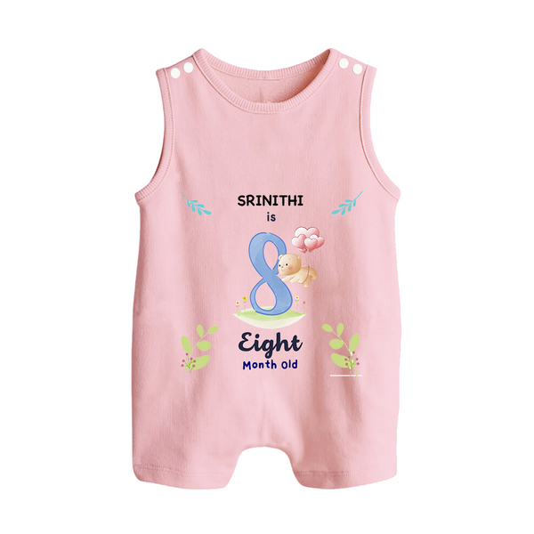 Make The Eighth Month Unforgettable With Our Exclusive Customized Romper Suit For Babies - BABY PINK - 0 - 5 Months Old (Chest 18")