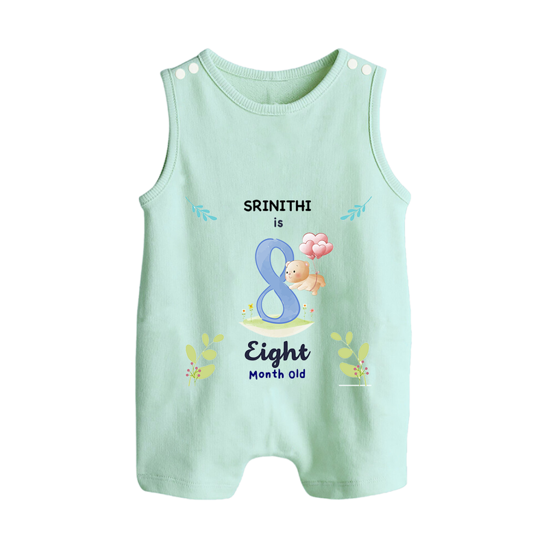 Make The Eighth Month Unforgettable With Our Exclusive Customized Romper Suit For Babies - MINT GREEN - 0 - 5 Months Old (Chest 18")