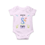 Make The Eighth Month Unforgettable With Our Exclusive Customized Romper For Babies - LILAC - 0 - 3 Months Old (Chest 16")