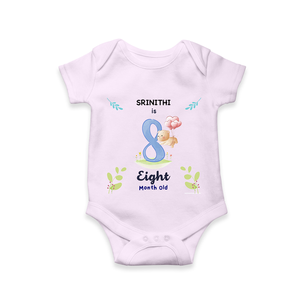 Make The Eighth Month Unforgettable With Our Exclusive Customized Romper For Babies - LILAC - 0 - 3 Months Old (Chest 16")