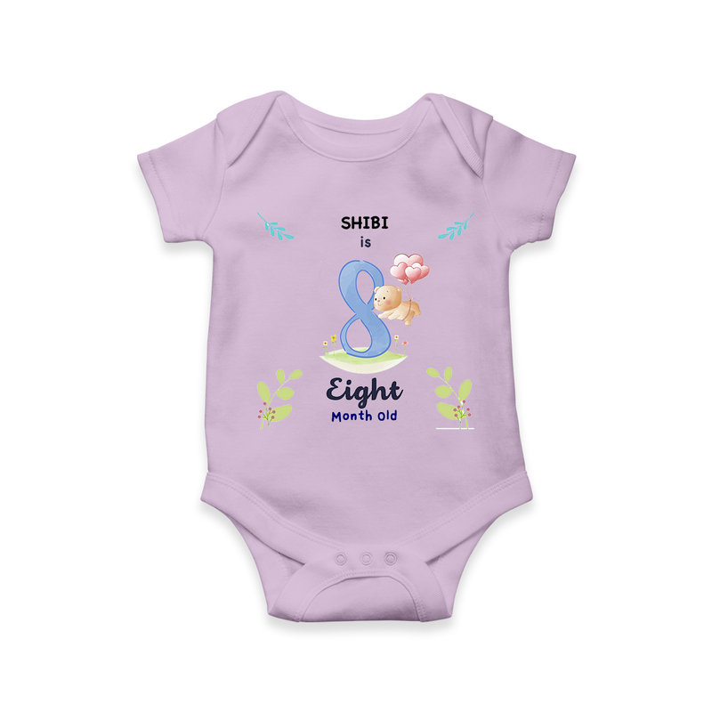 Celebrate The 8th Month Birthday Custom Romper/ Onesie, Personalized with your little one's name