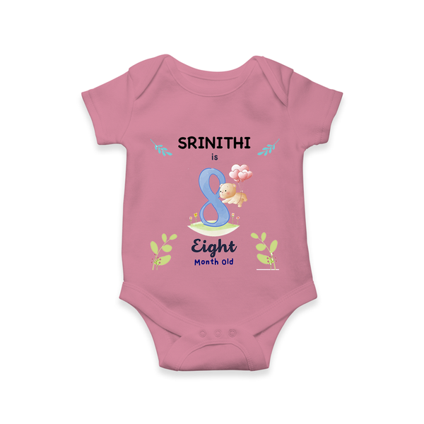 8 Month Milestone Baby Bodysuit Outfit | Personalized Romper/Onesie | Perfect for Photoshoots - ONION - New Born (Chest 14")