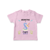 8 Month Milestone Baby T-Shirt Outfit | Personalized T-Shirt | Perfect for Photoshoots - BABY PINK - 0-5 Months Old (Chest 17")