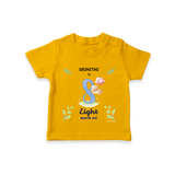 Make The Eighth Month Unforgettable With Our Exclusive Customized T-Shirt For Babies - CHROME YELLOW - 0-5 Months Old (Chest 17")