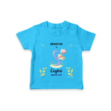 Make The Eighth Month Unforgettable With Our Exclusive Customized T-Shirt For Babies - SKY BLUE - 0-5 Months Old (Chest 17")