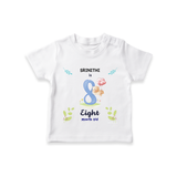 Make The Eighth Month Unforgettable With Our Exclusive Customized T-Shirt For Babies - WHITE - 0-5 Months Old (Chest 17")