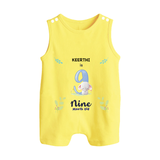 Make The Ninth Month Unforgettable With Our Exclusive Customized Romper Suit For Babies - PASTEL YELLOW - 0 - 5 Months Old (Chest 18")