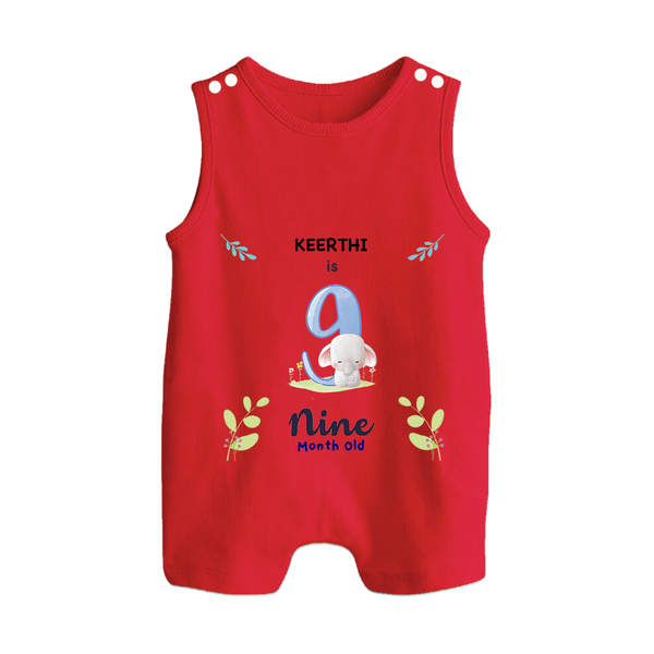 Make The Ninth Month Unforgettable With Our Exclusive Customized Romper Suit For Babies - RED - 0 - 5 Months Old (Chest 18")