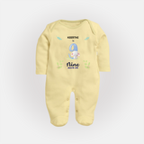 Make The Ninth Month Unforgettable With Our Exclusive Customized Sleep Suit For Babies - PASTEL YELLOW - New Born (Chest 7.5")