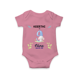 9 Month Milestone Baby Bodysuit Outfit | Personalized Romper/Onesie | Perfect for Photoshoots - ONION - New Born (Chest 14")