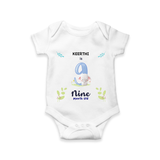 Make The Ninth Month Unforgettable With Our Exclusive Customized Romper For Babies - WHITE - 0 - 3 Months Old (Chest 16")