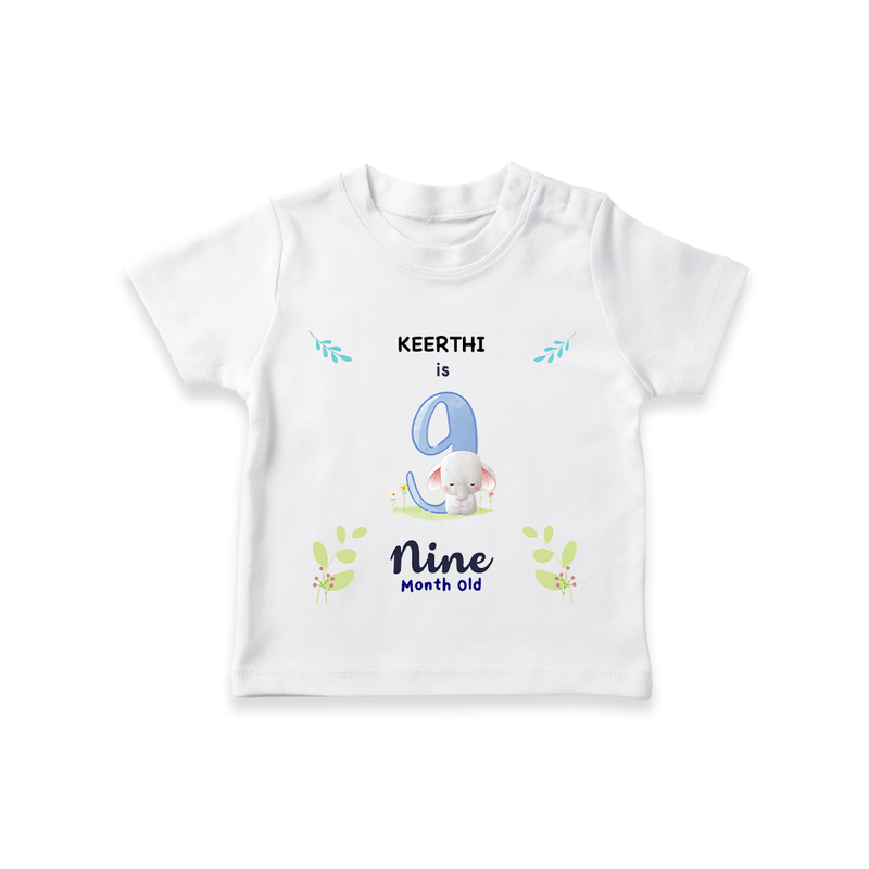 Make The Ninth Month Unforgettable With Our Exclusive Customized T-Shirt For Babies - WHITE - 0-5 Months Old (Chest 17")