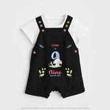 Make The Ninth Month Unforgettable With Our Exclusive Customized Dungaree Set For Babies - BLACK - 0 - 5 Months Old (Chest 18")