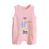 Make The Tenth Month Unforgettable With Our Exclusive Customized Romper Suit For Babies - BABY PINK - 0 - 5 Months Old (Chest 18")