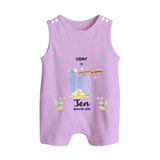 Make The Tenth Month Unforgettable With Our Exclusive Customized Romper Suit For Babies - LILAC - 0 - 5 Months Old (Chest 18")