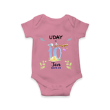 10 Month Milestone Baby Bodysuit Outfit | Personalized Romper/Onesie | Perfect for Photoshoots - ONION - New Born (Chest 14")